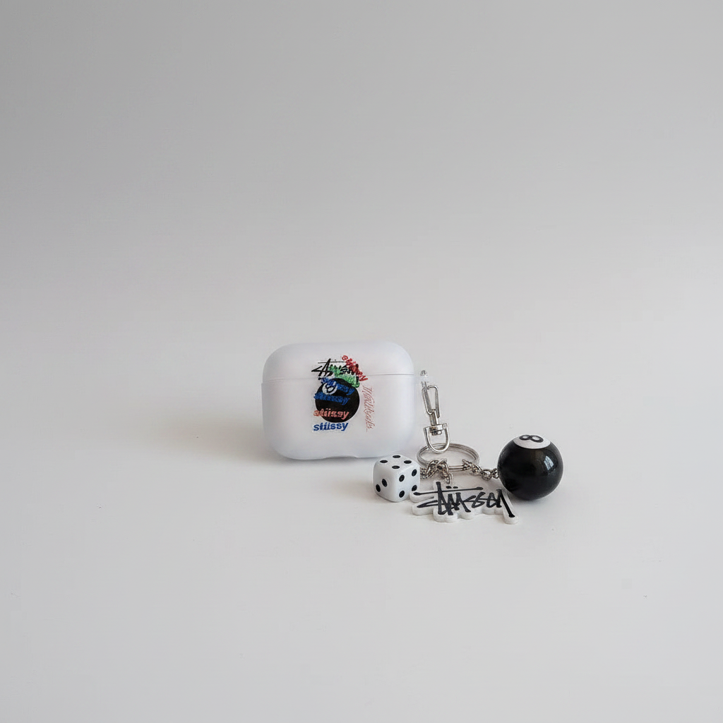 Multi Skateboard Logo Eightball AirPod Case