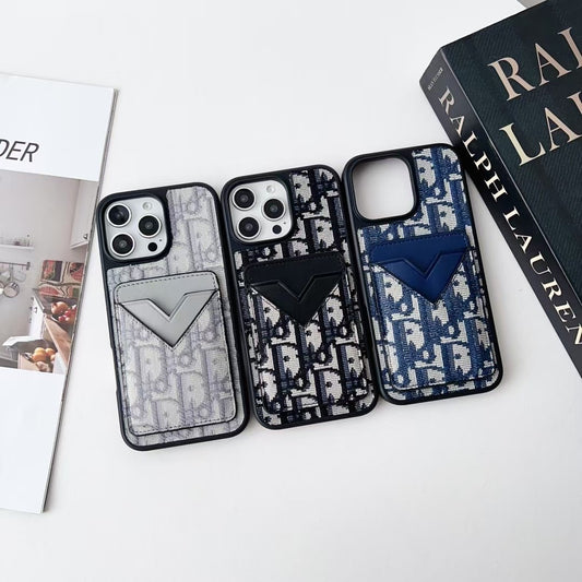 Luxe  Fabric iPhone Case with Card Holder