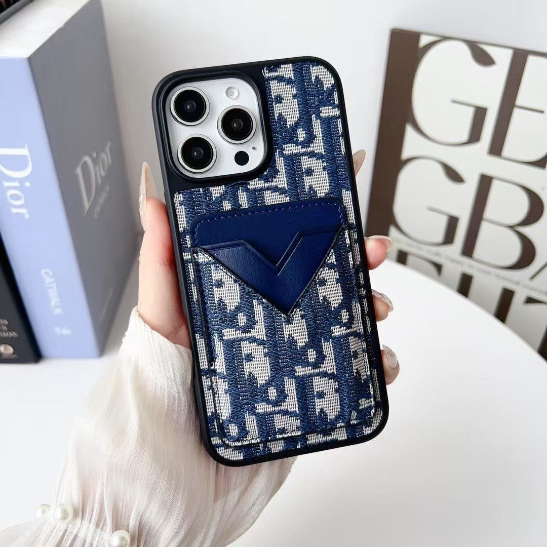 Luxe  Fabric iPhone Case with Card Holder
