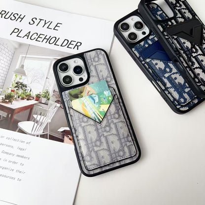 Luxe  Fabric iPhone Case with Card Holder