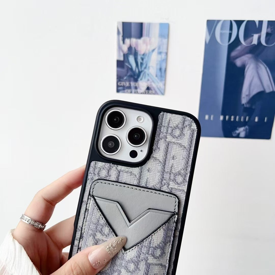 Luxe  Fabric iPhone Case with Card Holder