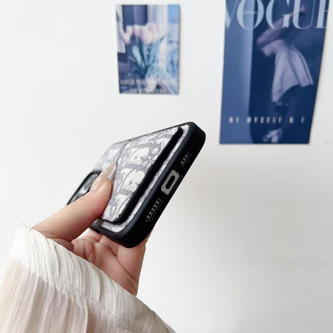 Luxe  Fabric iPhone Case with Card Holder