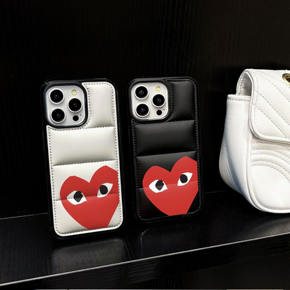 Urban Puffer iPhone Case – Heart Design