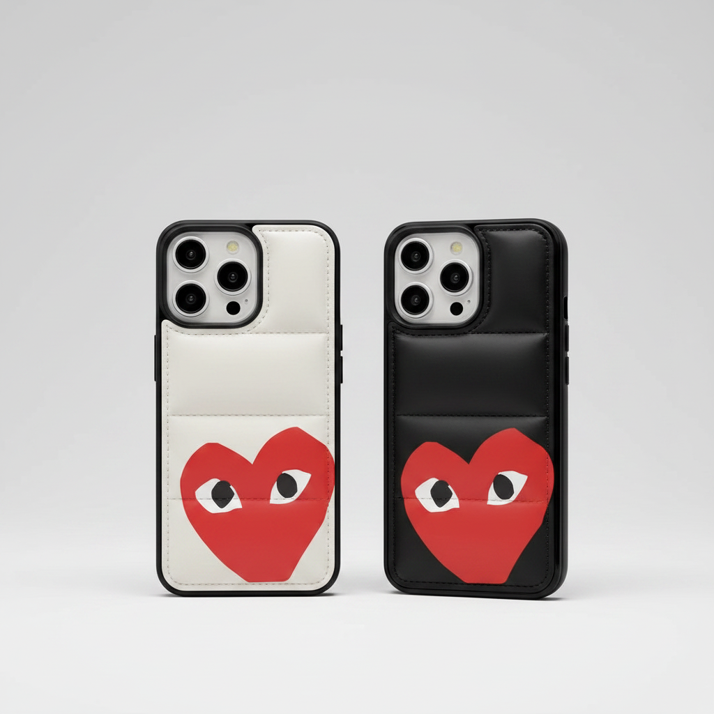 Urban Puffer iPhone Case – Heart Design