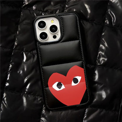 Urban Puffer iPhone Case – Heart Design