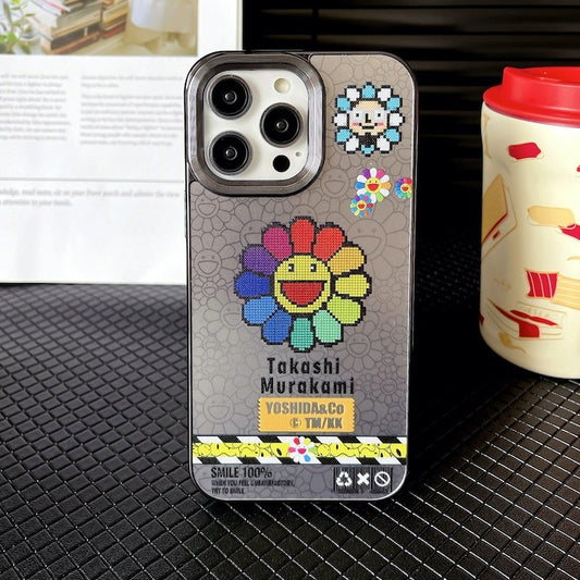 Digital Sunflower Kawaii  iPhone Case