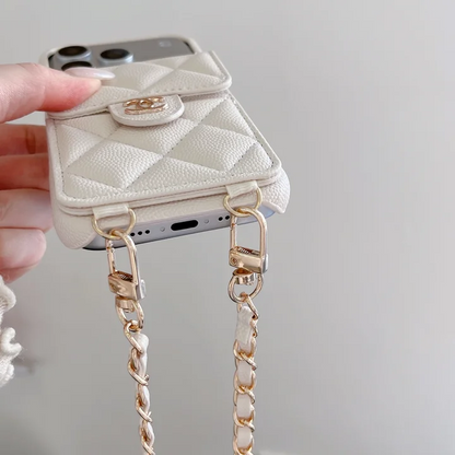 Luxury Quilted iPhone Case With Chain