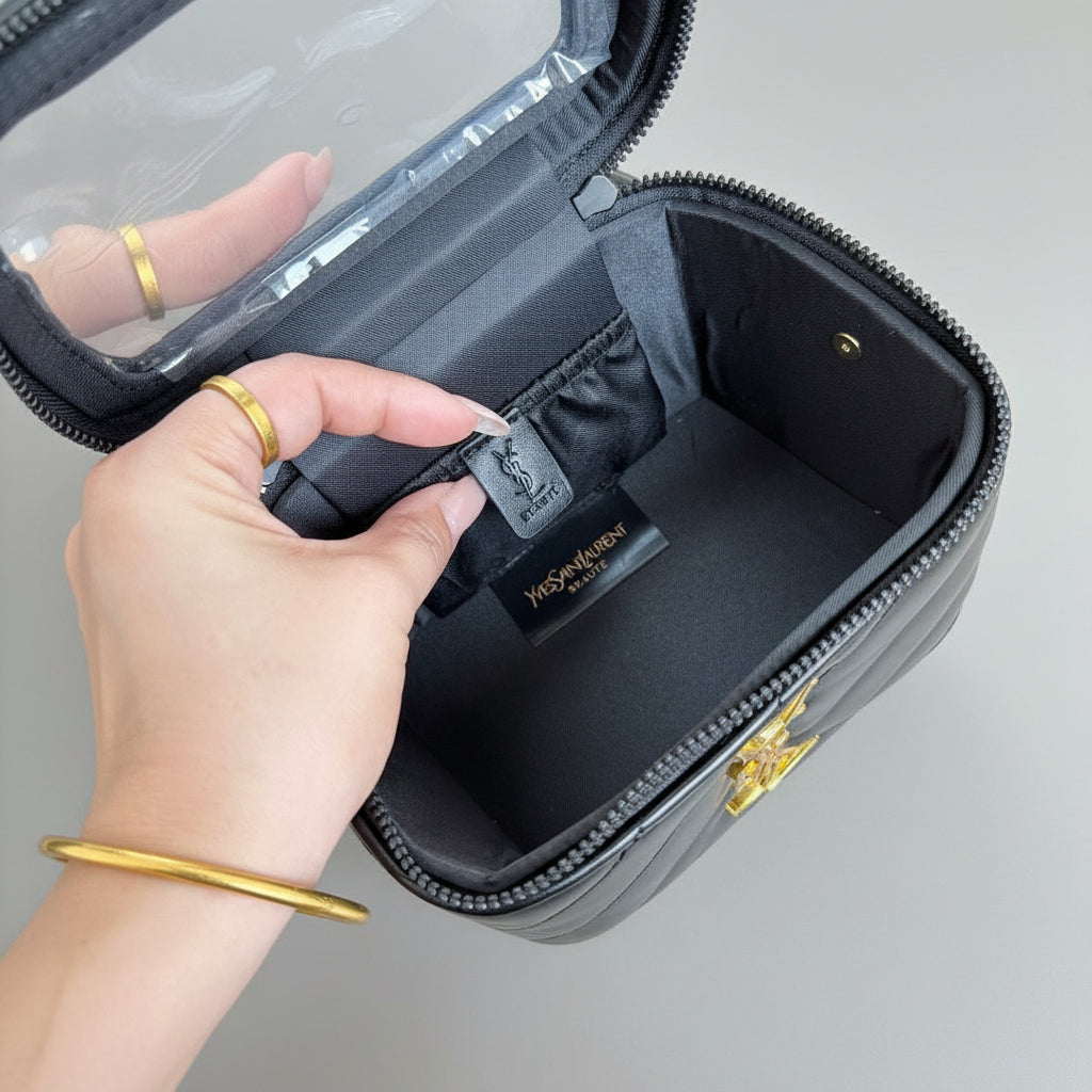 YS Beaute Quilted Cosmetic Vanity Case