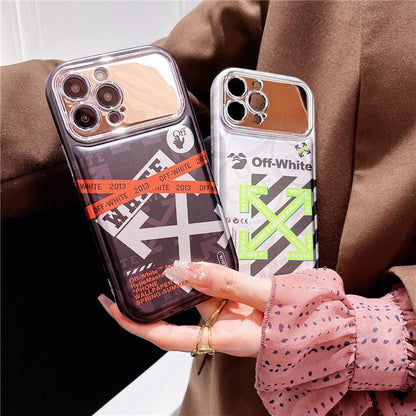 Arrows and stripes Silver face iPhone Case