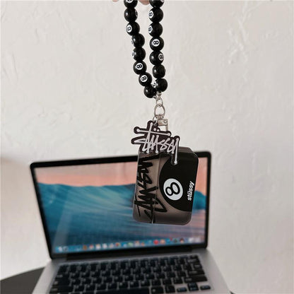 Streetwear Stussy Eightball charm AirPod Case