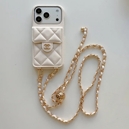 Luxury Quilted iPhone Case With Chain