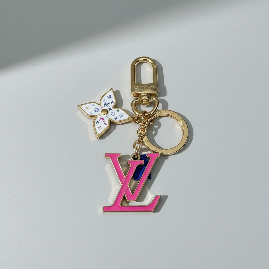 TM Iconic Bag Charm Key Holder Pink