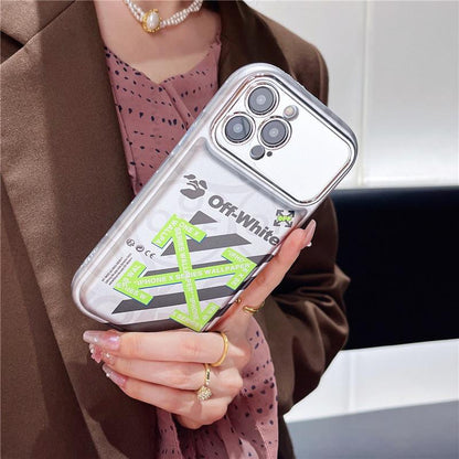 Arrows and stripes Silver face iPhone Case