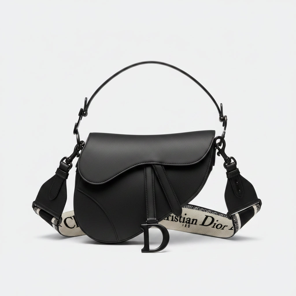 Luxury Leather Saddle Bag Matte Leather