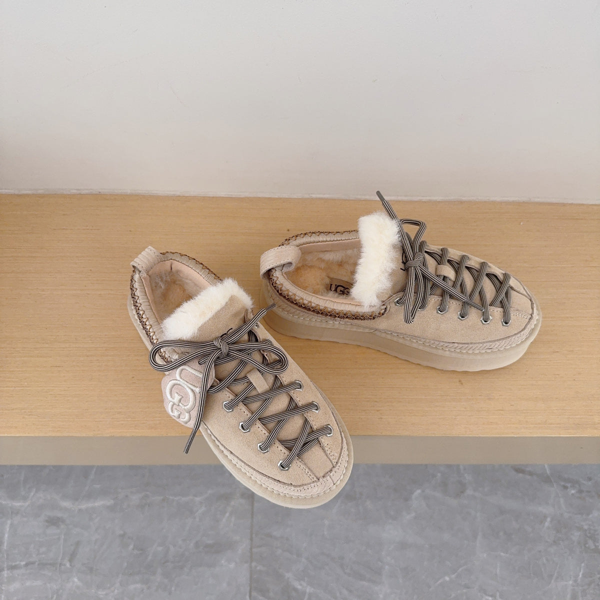 Heritage Lace Up Platform Slipper