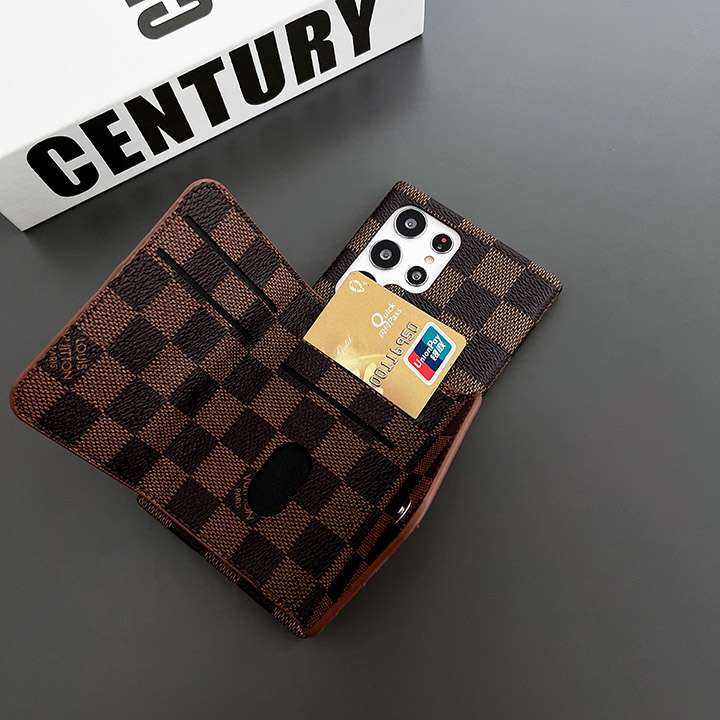Luxury Check Design Phone Case with Card Holder