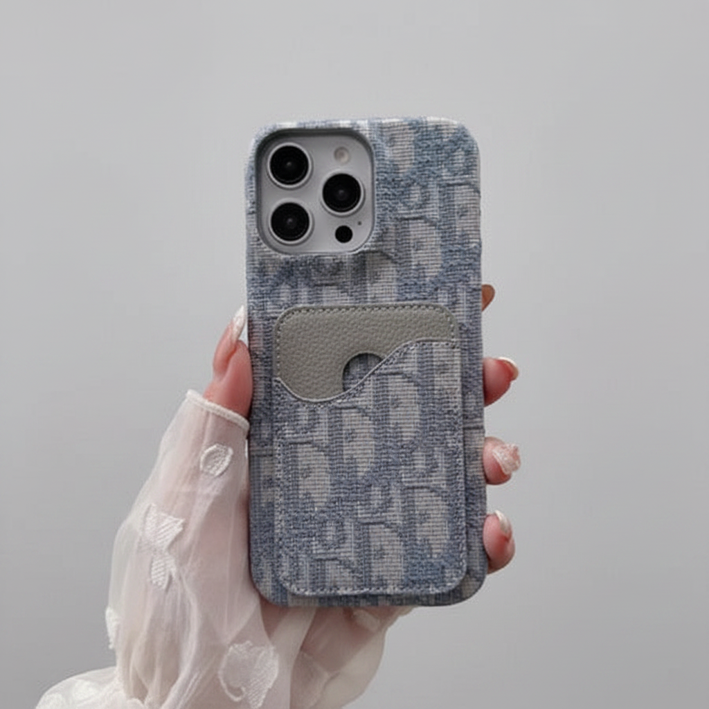 Dior Pattern Card Holder iPhone Case - 3 Colors