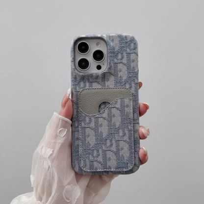 Dior Pattern Card Holder iPhone Case - 3 Colors