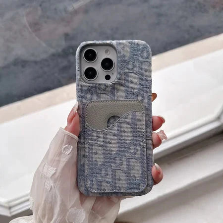 Chic Pattern Card Holder iPhone Case - 3 Colors
