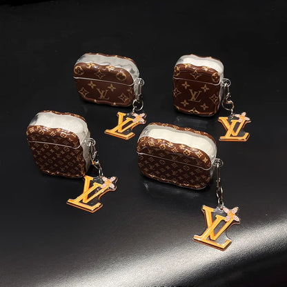 Luxury Brown Monogram Design AirPod Case