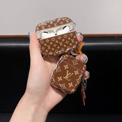 Luxury Brown Monogram Design AirPod Case