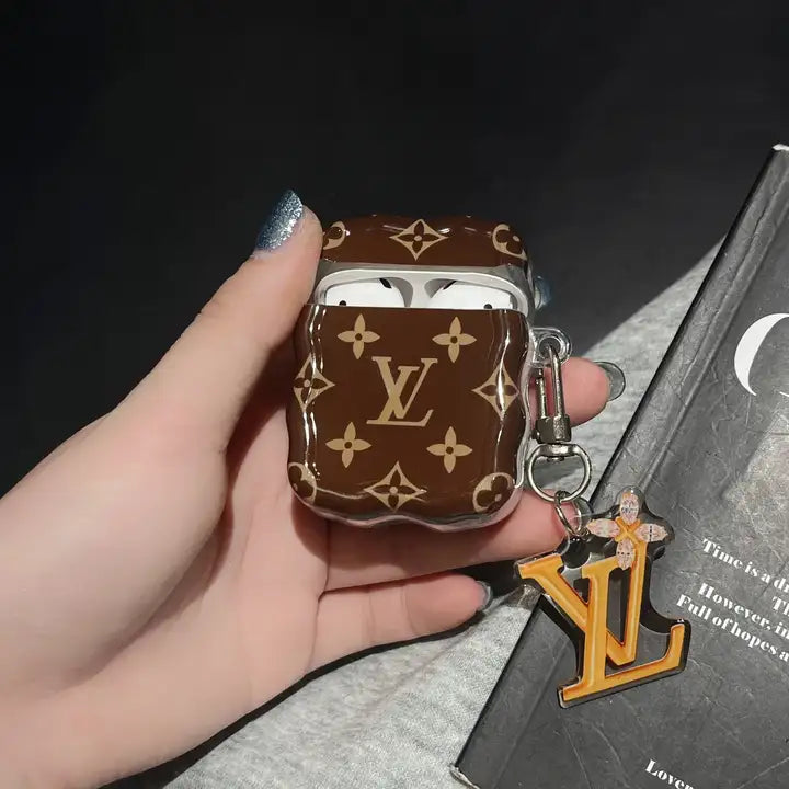 Luxury Brown Monogram Design AirPod Case