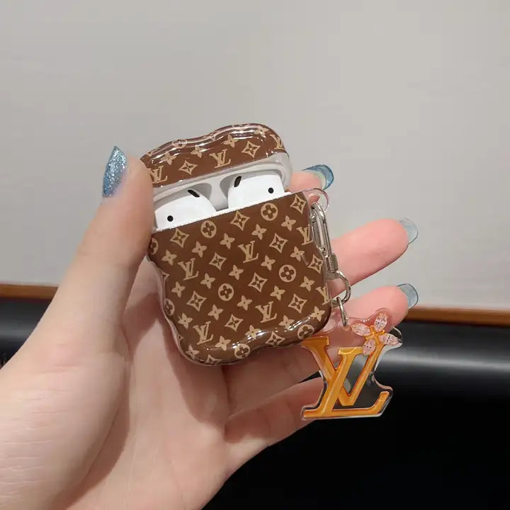 Luxury Brown Monogram Design AirPod Case
