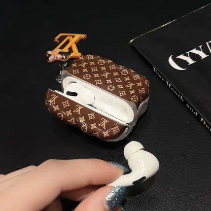 Luxury Brown Monogram Design AirPod Case