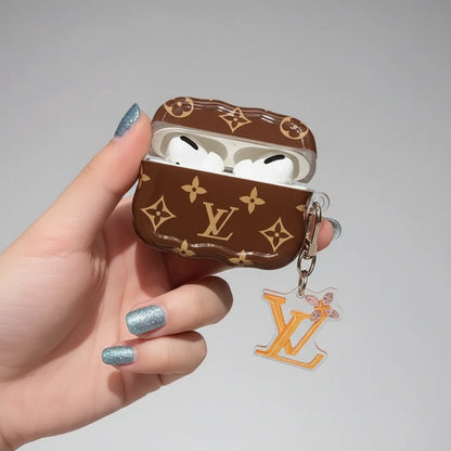 Luxury Brown Monogram Design AirPod Case