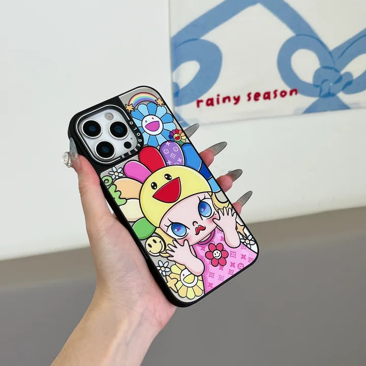 Mirror Bloom Sunflower MagSafe iPhone Case