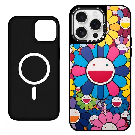 Mirror Bloom Sunflower MagSafe iPhone Case