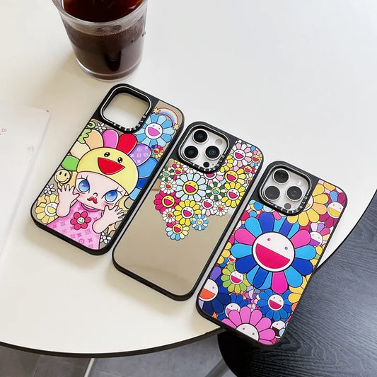 Mirror Bloom Sunflower MagSafe iPhone Case