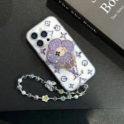Purple Sparkles MagSafe Sunflower iPhone Case