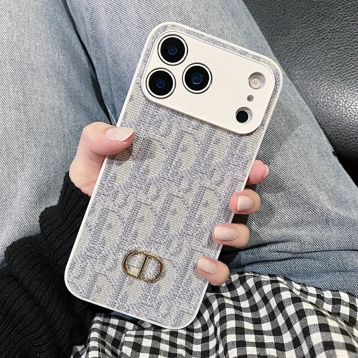 Woven Fabric iPhone Case with Emblem