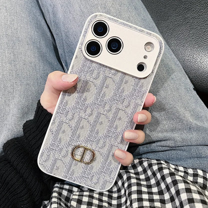 Woven Fabric iPhone Case with Emblem
