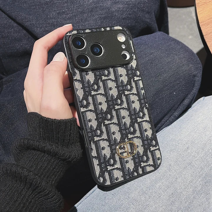 Woven Fabric iPhone Case with Emblem