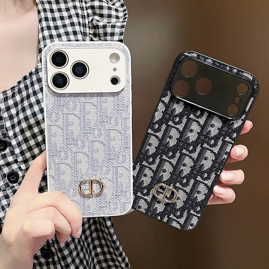 Woven Fabric iPhone Case with Emblem