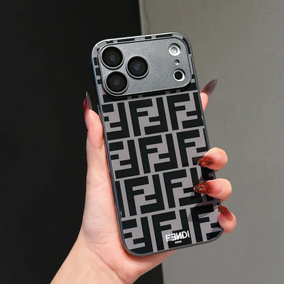 Zucca Print Monogram Glass iPhone Case
