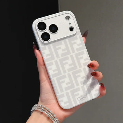 Zucca Print Monogram Glass iPhone Case
