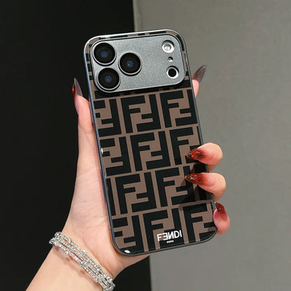 Zucca Print Monogram Glass iPhone Case