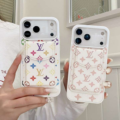 Pastel Monogram MagSafe iPhone Case with Detachable Wallet