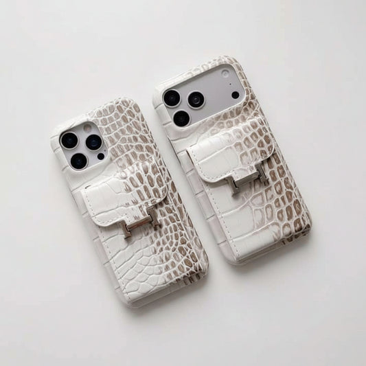 Crocodile Print Faux Leather Phone Case for Samsung & iPhone