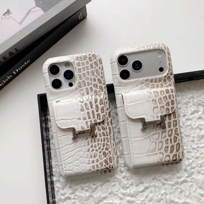 Crocodile Print Faux Leather Phone Case for Samsung & iPhone