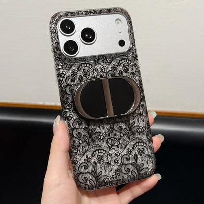 Dior Lace Mirror Phone Case – iPhone 15–18
