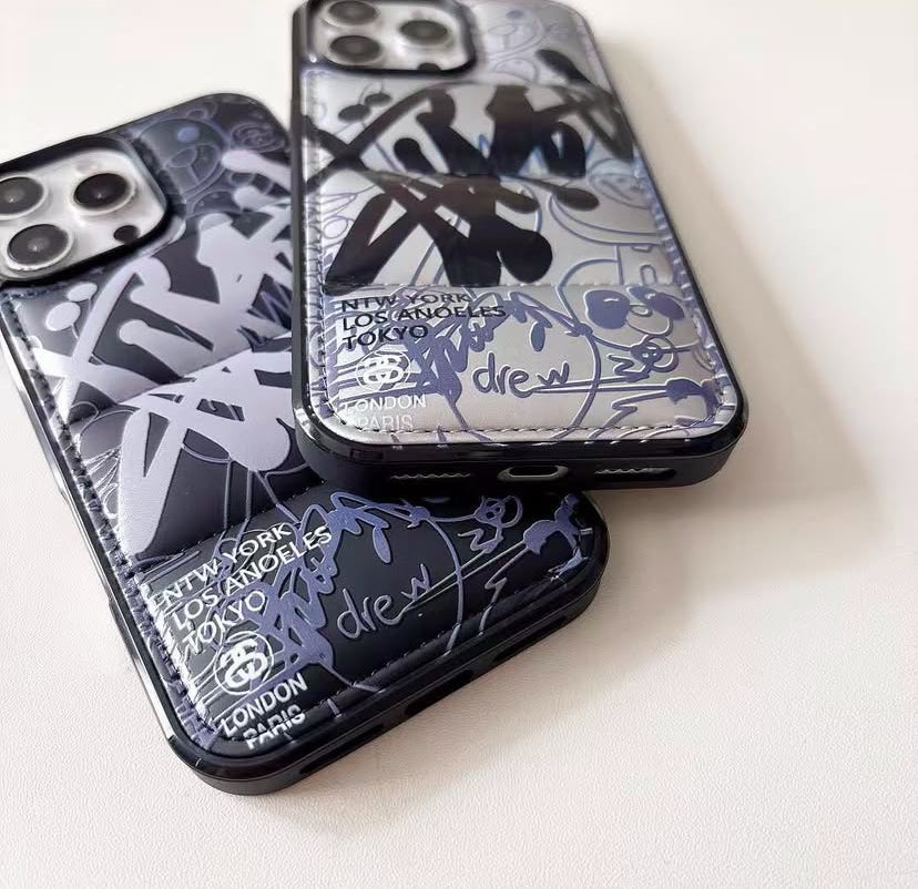 Stus Logo design Puffer iPhone case