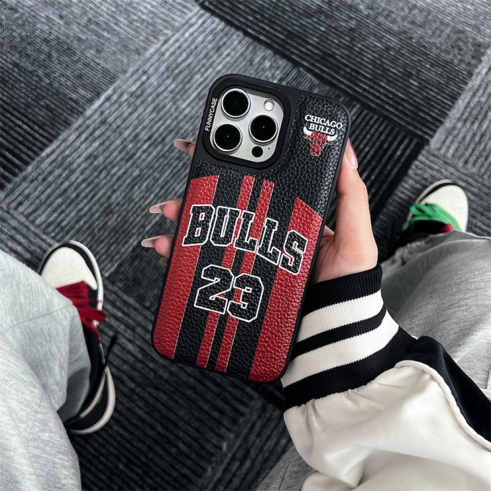 Bulls  Leather Textured iPhone case