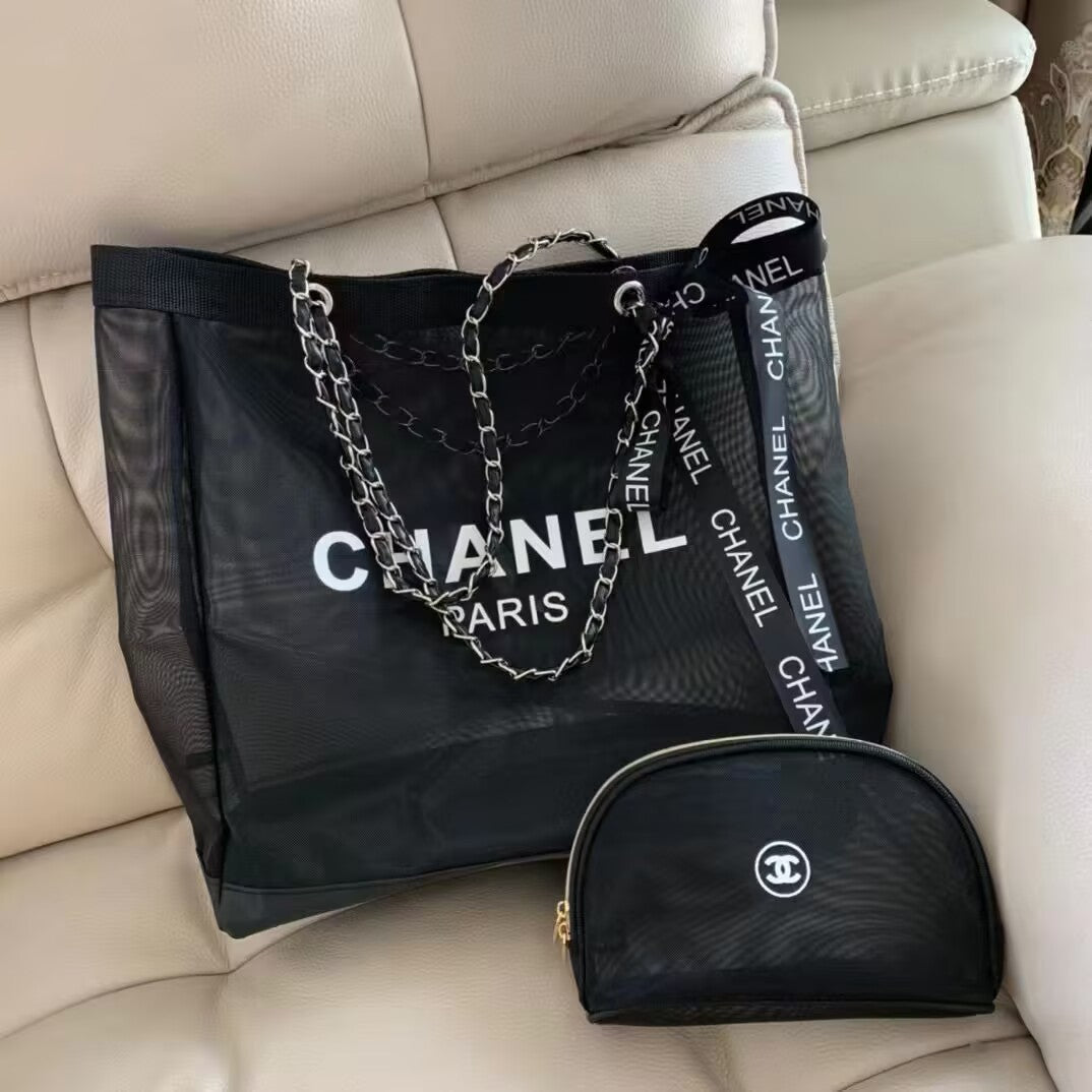 Chanel Beaute Mesh Tote Set