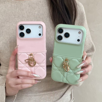 Luxury Designer Quilted Charm Case - 4 Colors