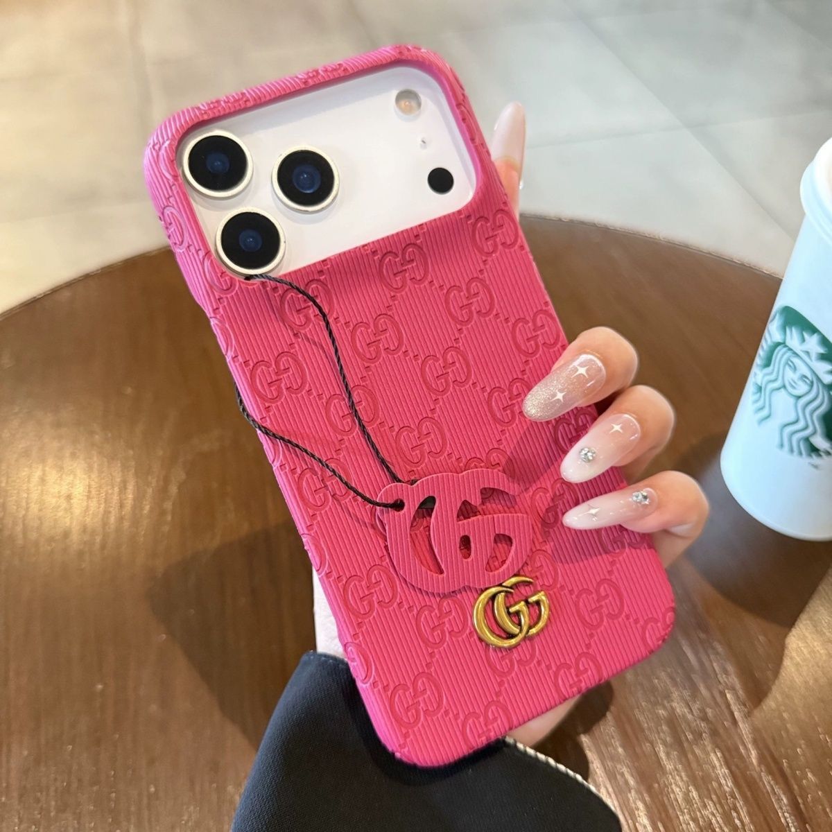 Luxury Monogram Textured iPhone Case - 10 colors