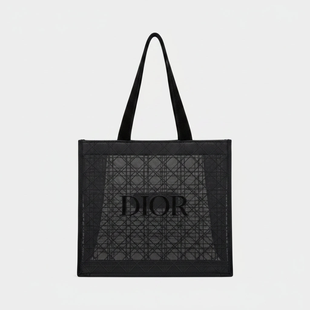 Christian Dior Mesh Tote Bag Black
